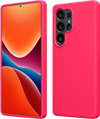 kwmobile telefoonhoesje geschikt voor Samsung Galaxy S25 Ultra - Hoesje met siliconen coating - Smartphone case in neon roze