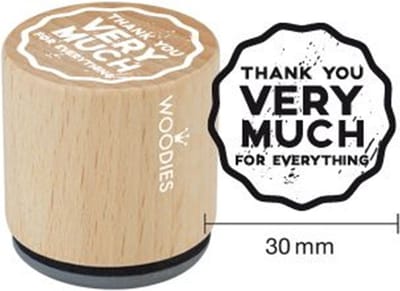 Houten Handstempel Woodies | Thank You - Stempels - Stempels volwassenen - Snelle Levering