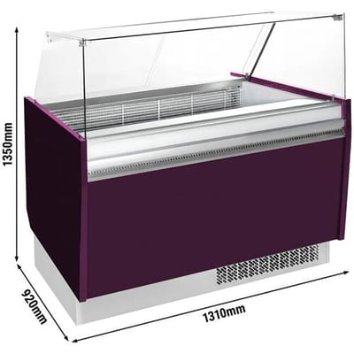 GGM Gastro Eistheke LIAM - 1310mm - Statisch - für 10+10x 5 Liter Eisbehälter - Violett Paars