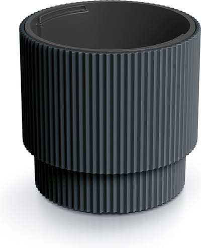 Bloempot 30 x 29 cm - Plantenpot 17L met 10L Binnenpot - Kunststof Planten Pot - voor Binnen en Buiten - Grijs