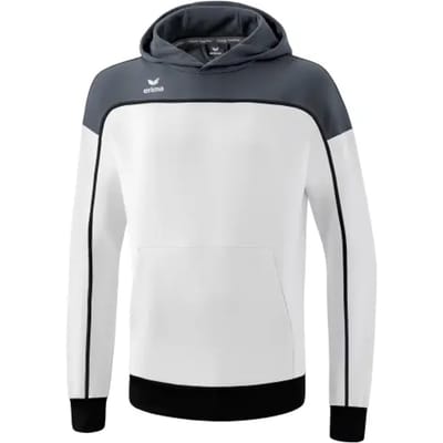 Erima Change Sweatshirt Met Capuchon Kinderen - Zwart / Slate Grey / Wit | Maat: 128
