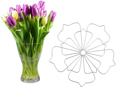 Dailygoods- Bloemenarrangementhouder 12,7 cm - Bloemenrooster - Bloemenkikkerorganisator - Zilverkleurig - Duurzaam - Modern design - Bloemenhouder