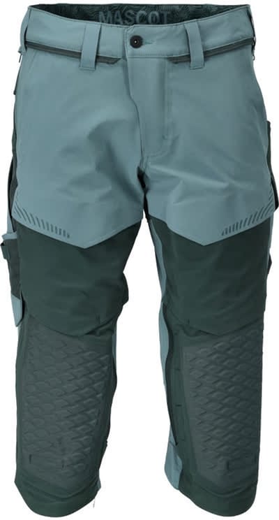 Mascot Customized Driekwart broek met kniezakken 22249-605 - lichtbosgroen/bosgroen - C44