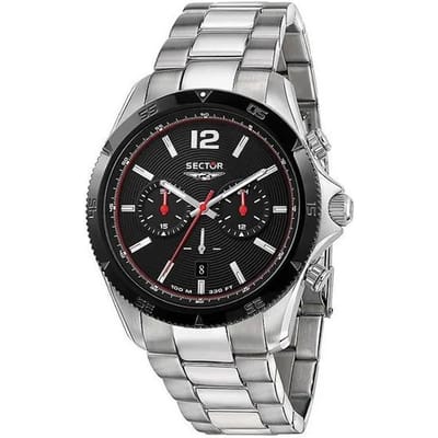 Montre Homme Sector 650 Chronographe Acier Inoxydable Cadran Noir Quartz R3273631004 100M gray
