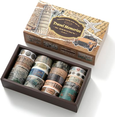 SIMNO® Washi tape set - 18 rollen - Reisherinneringen