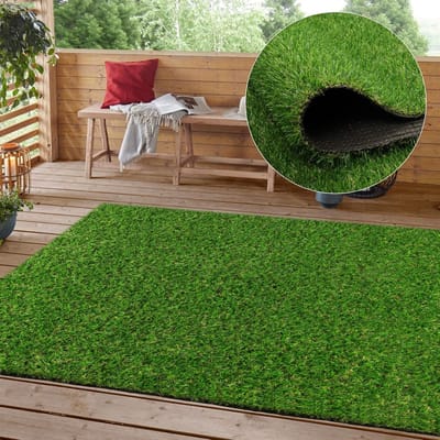 Kunstgras Grasmat - Realistisch Gazon - Binnen Buiten - Met Afvoergaten - 20 mm Hoog - Groen