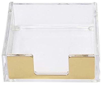 Duidelijke Acryl Sticky Notes Houder - Elegant Bureau Organizer voor Thuis en Kantoor