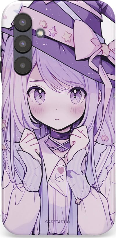 Casetastic hoesje geschikt voor Samsung Galaxy A25 - Dubbellaagse bescherming - Strik en Staren - Fashion Case - Lila Lichtgrijs Wit Lichtroze