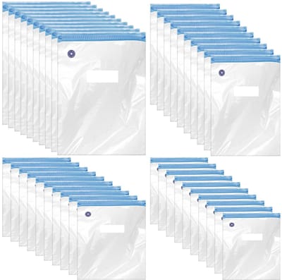 Dailygoods- Vacuümzakken herbruikbaar - Set van 40 - BPA-vrij - Duurzaam PE+PA-composietmateriaal - Ventielritssluiting - Luchtisolatie - Voedselopslagzakken