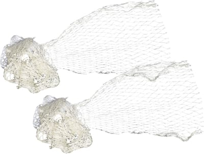 Rayher hobby Vissersnet - 2x - naturel - 60 x 125 cm - decoratie visnet - touwen - maritieme versiering