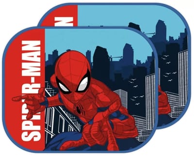 Spiderman City zonnegordijn voor het raam, set van 2