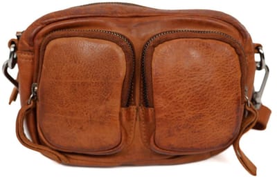 Bear Design Amber Leren Schoudertas - Cognac