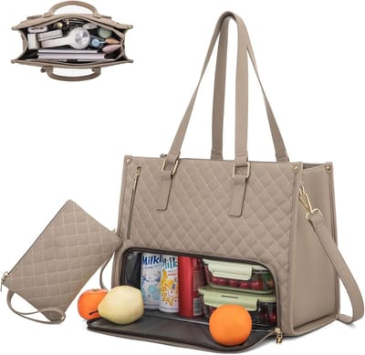 Laptoptas met Geïsoleerd Lunchvak voor Vrouwen - Ideaal voor Werk en Onderweg