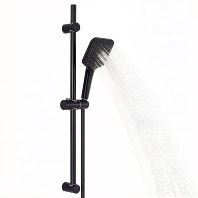Auralum Max Doucheset met Handdouche - 70 cm Glijstang - XL Douchekop - 3 Standen - Doucheslang 150cm - Hoogte Verstelbaar Glijstangset - Waterbesparend - Zwart