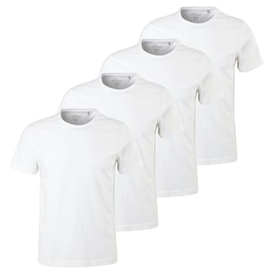 s.Oliver T-shirt Basic T-Shirt Verpakking van 4