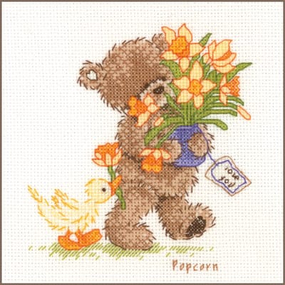 Vervaco - Telpakket kit - Popcorn Flowers for you - PN-0011192 - Borduren - Borduurpakket - Borduurpakket volwassenen