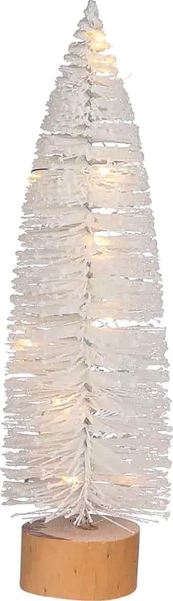 Verlichte Glitter Boom Wit 25 cm - House of Seasons