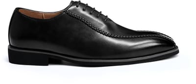 ALLTHEMEN Heren Zakelijke Spitse Neus Veterschoenen - Brogue-details - 41