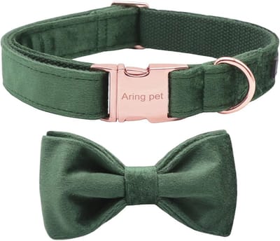 Fluwelen Halsband met Strik voor Honden - Zacht en Comfortabel, Verkrijgbaar in Diverse Maten