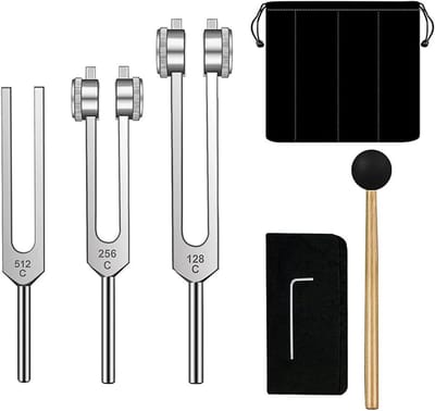 Stemvorken Set - Geluidsvorken Tuning Forks - Meditatie en Yoga - Hoogwaardig Aluminium Materiaal