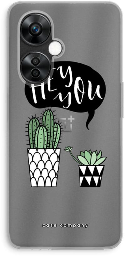 Case Company® - Hoesje geschikt voor OnePlus Nord CE 3 Lite hoesje - Hey you cactus - Soft Cover Telefoonhoesje - Bescherming aan alle Kanten en Schermrand