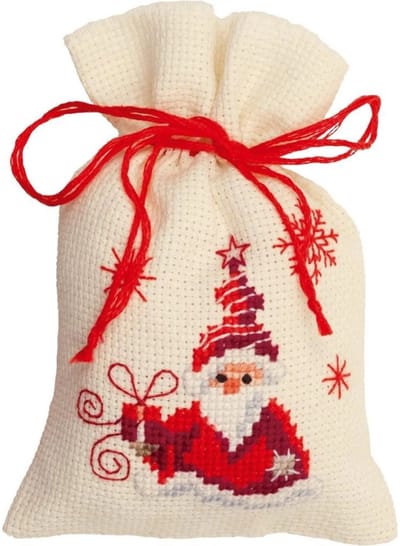 Vervaco - Kruidenzakje kit - Kerst - Kerstmannetje + kadootje - PN-0144326 - Borduren - Borduurpakket - Borduurpakket volwassenen - Borduurpakket kind