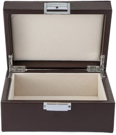 Emilie collection - opbergdoos - bruin - luxe opbergkist voor sieraden en accessoires - maat small