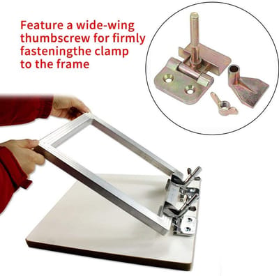 Dailygoods- Scharnier Klemmen Set van 2 - Hoogwaardige Bevestiging - Metalen Constructie - Roestbestendig - Eenvoudig te Bevestigen - Voor het Fixeren van Schermen - Klem