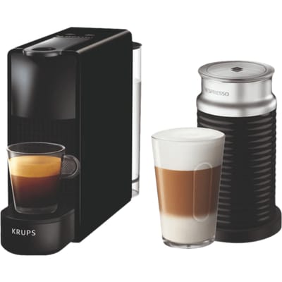 Krups Nespresso Essenza Mini XN1118 - Koffiecupmachine - Zwart - Met Melkopschuimer - Compact - Voor Nespresso Cups