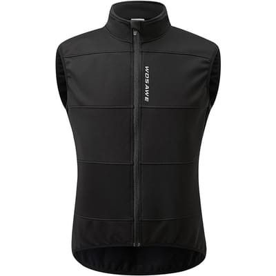WOSAWE Winter Warm Fietsvest Jas Thermische Fleece Winddicht Gilet L