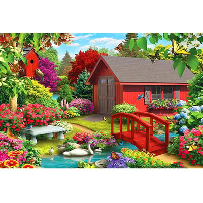 5D DIY Diamond Painting Een rood huis Borduren Kruissteek Strass Mozaïek Home Decor 20X30CM red