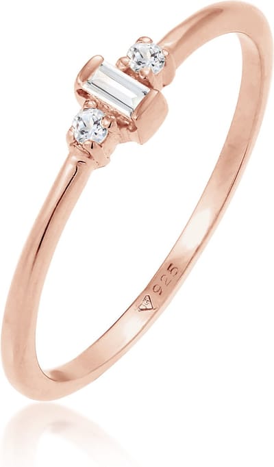 Elli PREMIUM - Ring - Elli PREMIUM Ring Dames Solitaire Verloving Filigraan met Topaas in 925 sterling zilver verguld - Dames