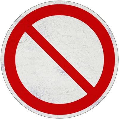 Algemeen verbod verbodsbord - P001 | Sign Again materiaal | 20 cm