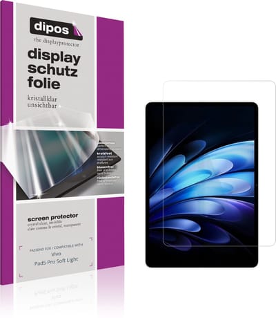dipos – 2x Beschermfolie geschikt voor Vivo Pad5 Pro Soft Light | Krasbestendige & heldere Screenprotector Ultra-Thin