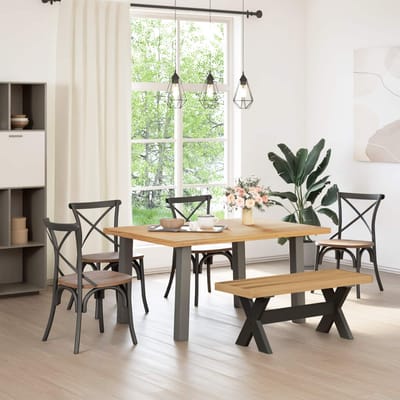 vidaXL - Eetbank - NOAIN - 120 - x - 41 - x - 45 - cm - Massief - grenenhout - Naturel