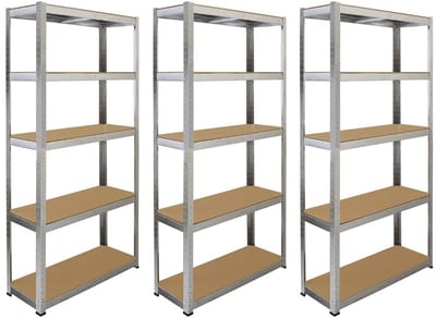 Stellingrekken 6-pack - 175kg per plank - mdf-planken - montagevrij