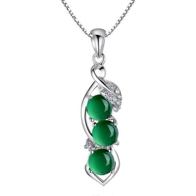Natuurlijke Groene Smaragd Topaas Hangers 925 Zilver 45 Cm Ketting Jade Bizuteria Voor Vrouwen Zilver 925 Sieraden Joya Edelsteen Hangers groen