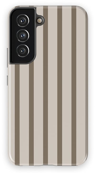 DripCase Gestreept Hoesje Samsung Galaxy S22 | Backcover met Mag | Stripes Motief | Trendy Case Samsung Galaxy S22 met Strepen Linen Wood