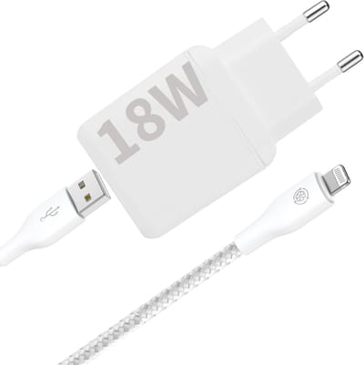 Usb lader geschikt voor iPhone + Lightning naar usb Kabel - 1 meter