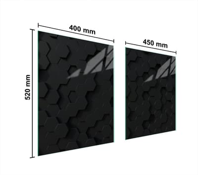TMK ArtDeko - Glazen Beschermplaat - 85x52 cm - Hardened Glass - Veelkleurig