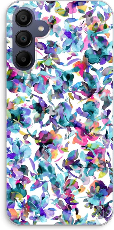 Case Company® - Hoesje geschikt voor Samsung Galaxy A15 hoesje - Hibiscus Flowers - Soft Cover Telefoonhoesje - Bescherming aan alle Kanten en Schermrand