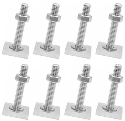 Stainless Steel Bolts - M6 T-Slot - Sterke bevestiging - Zilver - T-Plier Tool Adapter - Geschikt voor dakdragers - 8 stuks