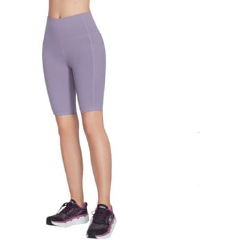 Skechers Go Walk High Waisted Bike Short, Vrouwen, Purper, Shorts, maat: S