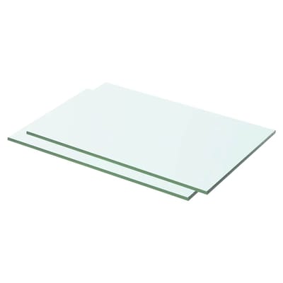 vidaXL - Schappen - 2 - st - 50x25 - cm - glas - transparant