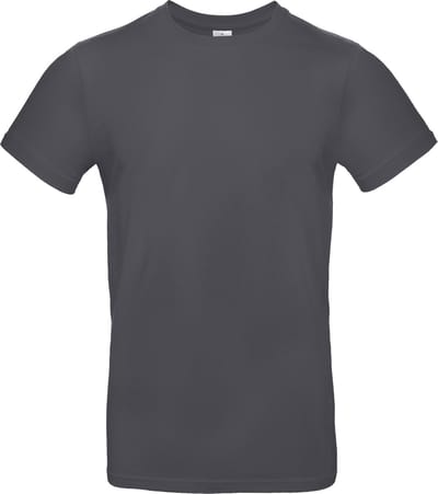 B&C Exact 190 T-Shirt - Ronde Hals - Unisex - Donker Grijs - Extra Small