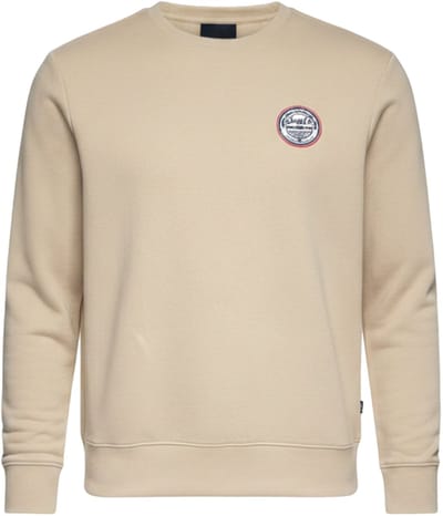 OMBRE Sweater - Regular Fit - Katoen - Lange Mouw Zand S