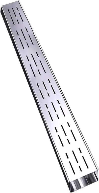 Afvoersysteem met rooster - Sleufafvoer RVS - Wateroverlast voorkomen - Hoog draagvermogen - 100 cm lengte - Metaal