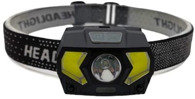 Lightbeam Led-Cob accu hoofdlamp met ingebouwde accu 6 functies
