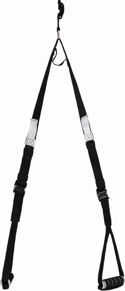 Taurus Slingtrainer - Suspension trainer – Verstelbaar tussen 100cm en 200cm – Lichaamsgewicht trainer – Pull up – Push up – Sling – optrekken