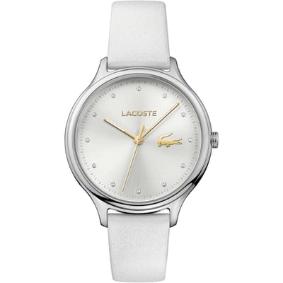 Lacoste LC2001005 Horloge - Leer - Wit - Ø 38 mm